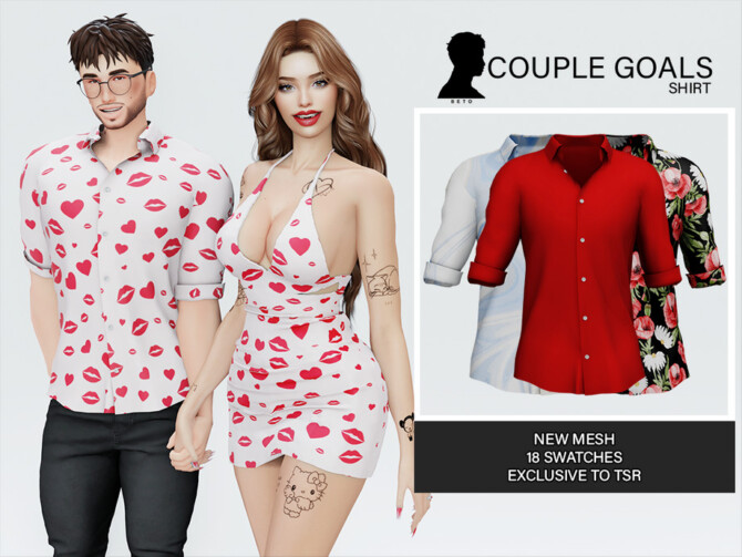 Sims 4 Couple Goals (Shirt) by Beto ae0 at TSR