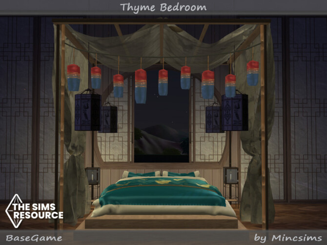 Sims 4 Thyme Bedroom by Mincsims at TSR