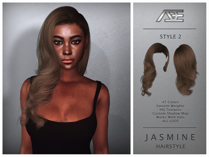Sims 4 Ade   Jasmine / Style 2 (Hairstyle) by Ade Darma at TSR