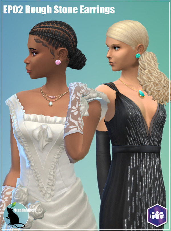 Sims 4 EP02 Rough Stone Earrings at Standardheld