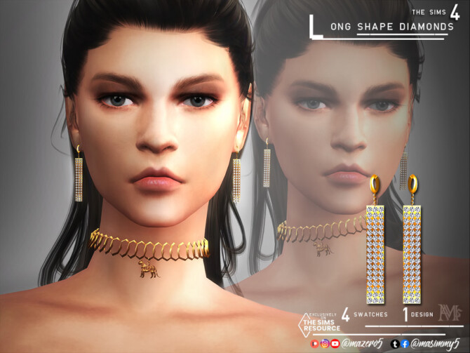 Sims 4 Long Shape Diamonds by Mazero5 at TSR