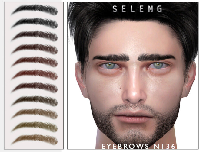 Sims 4 Eyebrows N136 by Seleng at TSR