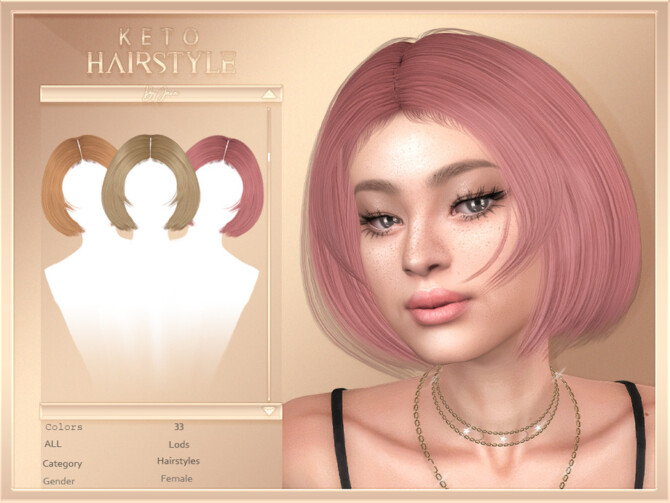 Sims 4 KETO (Hairstyle) by JavaSims at TSR