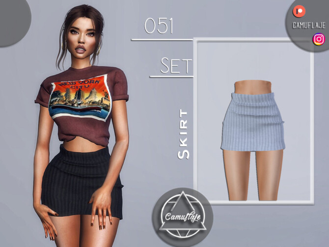 Sims 4 SET 051   Skirt by Camuflaje at TSR