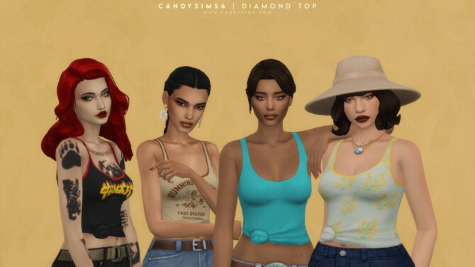 Sims 4 DIAMOND TOP at Candy Sims 4