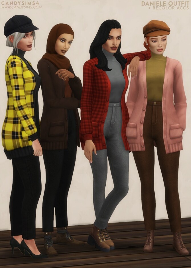 Sims 4 DANIELE OUTFIT at Candy Sims 4