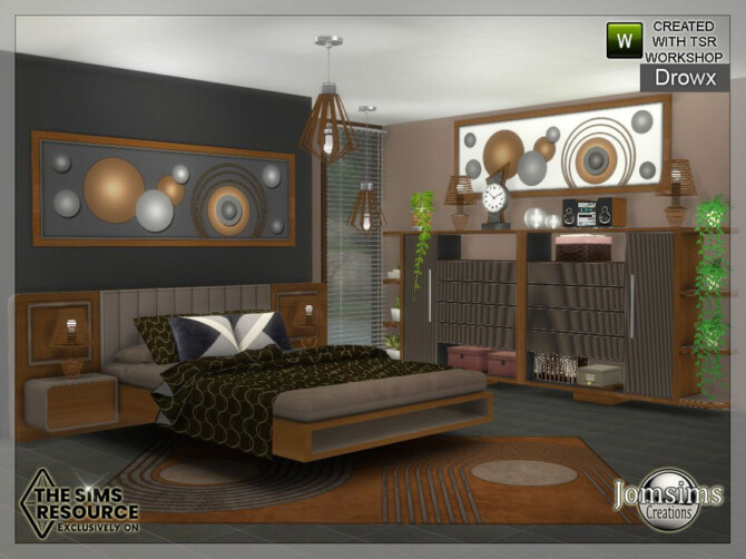 Sims 4 Drowx bedroom by jomsims at TSR