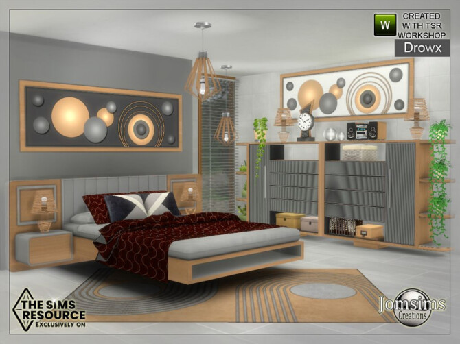 Sims 4 Drowx bedroom by jomsims at TSR