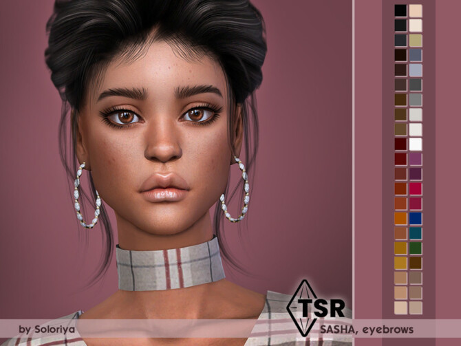 Sims 4 Eyebrows Sasha by soloriya at TSR