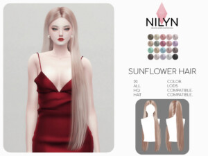 SUNFLOWER HAIR by Nilyn at TSR