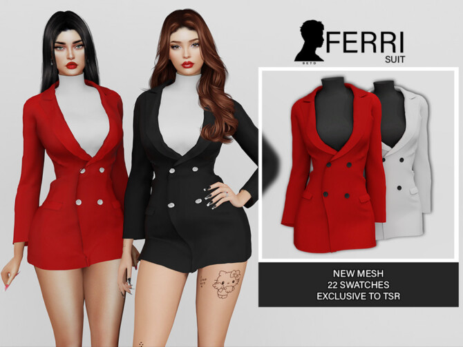 Sims 4 Ferri (Suit) by Beto ae0 at TSR