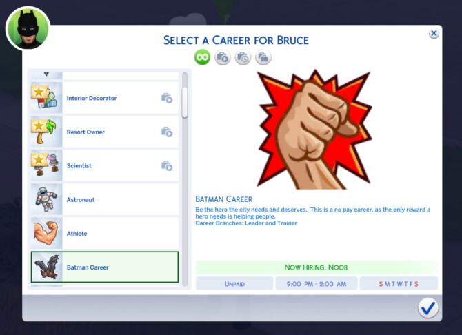 Batman Career By Atillathesim At Mod The Sims 4