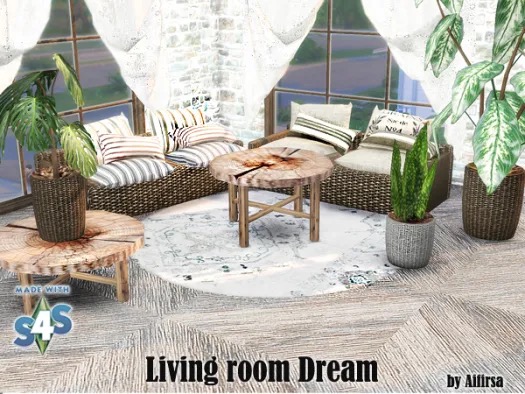 Sims 4 Dream Living Room at Aifirsa