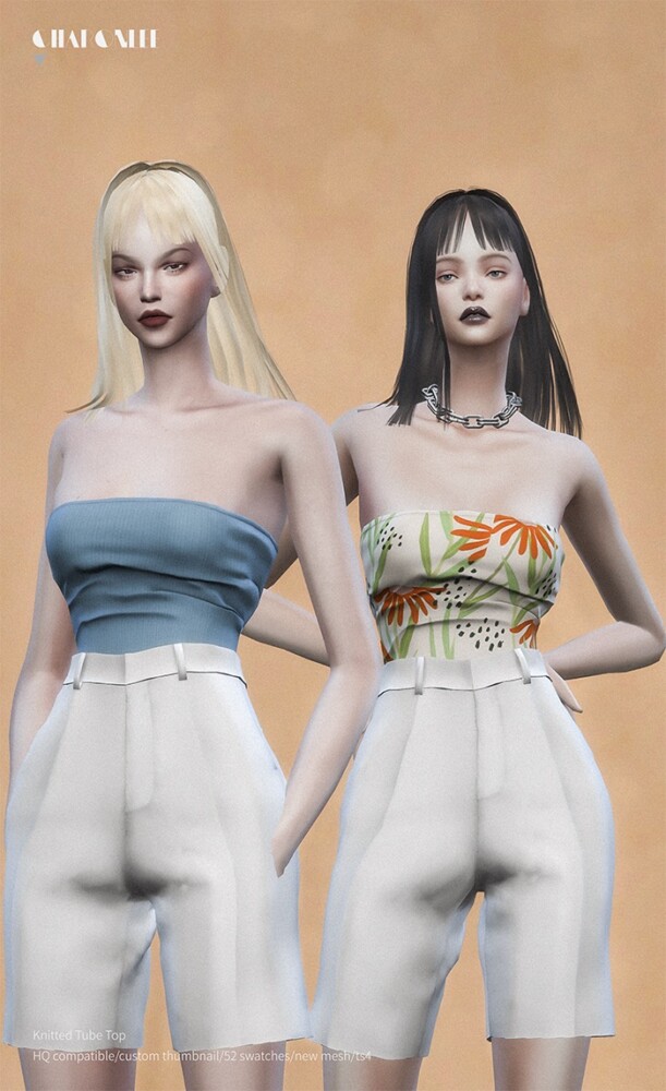 Sims 4 Knitted Tube Top at Charonlee