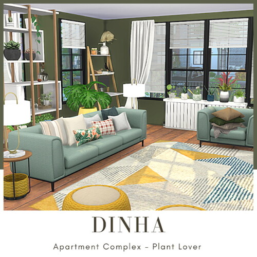 Sims 4 Complex Apartment   Lot with 6 Apartments at Dinha Gamer