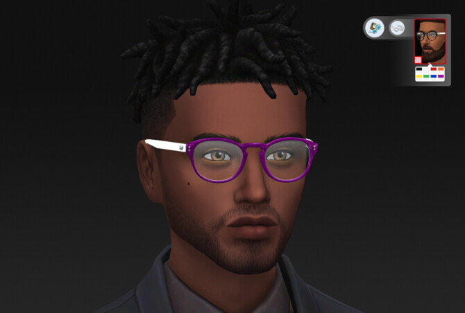 Sims 4 Recoloured Hipster Eyeglasses by Brainstrip at Mod The Sims 4