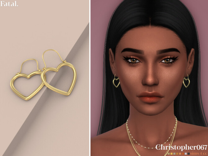 Sims 4 Fatal Earrings by christopher067 at TSR