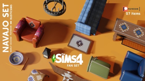 Sims 4 NAVAJO SET at RUSTIC SIMS