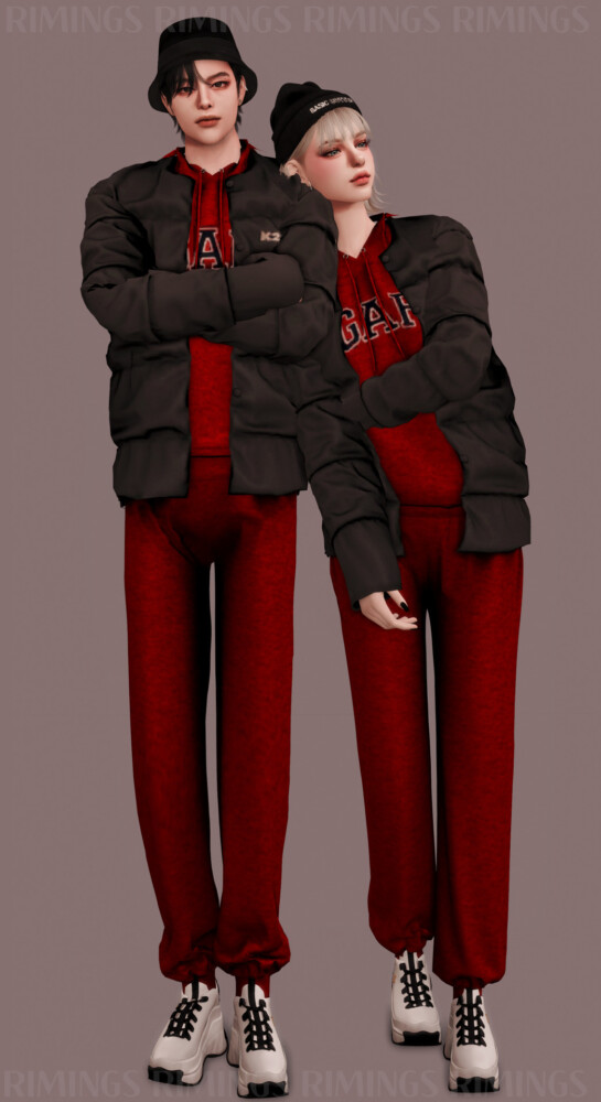 Sims 4 Padded Jacket & Sweat suit at RIMINGs