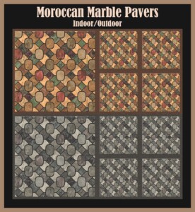 Moroccan Marble Pavers  by Simmiller at Mod The Sims 4