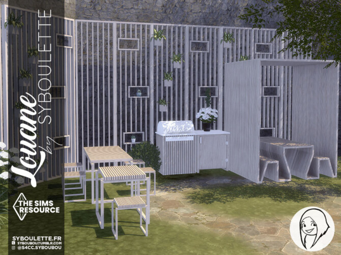 Sims 4 Louane outdoor BBQ set (part 2) by Syboubou at TSR