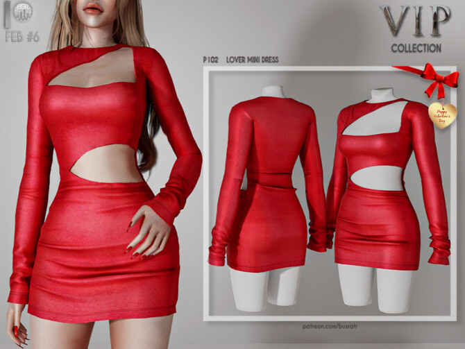 Sims 4 LOVER MINI DRESS P102 by busra tr at TSR