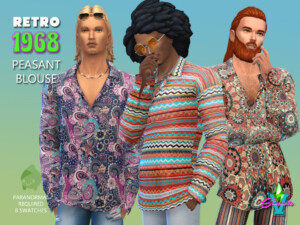 Retro68 Peasant Blouse by SimmieV at TSR