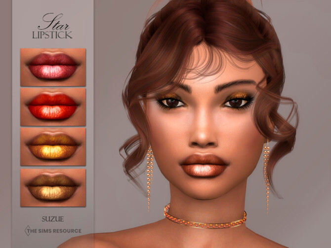 Sims 4 Star Lipstick N31 by Suzue at TSR