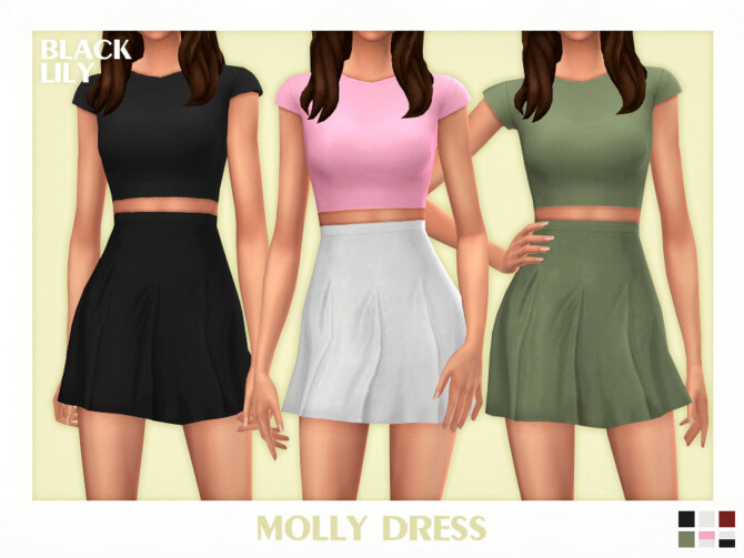 Sims 4 Molly Dress by Black Lily at TSR