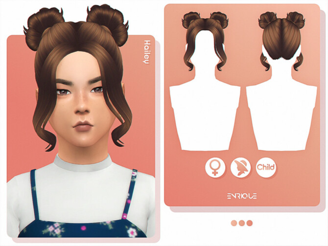 Sims 4 Hailey Hairstyle (Child Version) by Enriques4 at TSR