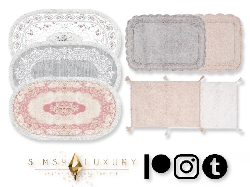 Sims 4 Shabby Chic   Bath rugs at Sims4 Luxury