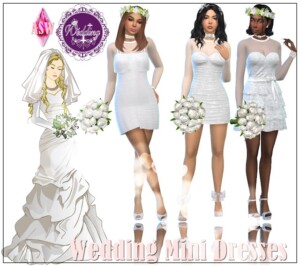 Wedding Mini Dresses at Annett’s Sims 4 Welt