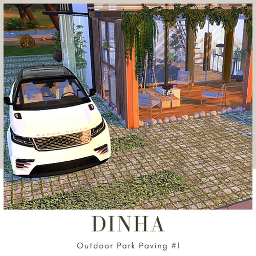 Sims 4 Outdoor Park Paving #1 at Dinha Gamer