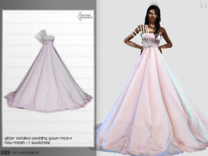 Glitter Detail Wedding Gown MC341 by mermaladesimtr at TSR
