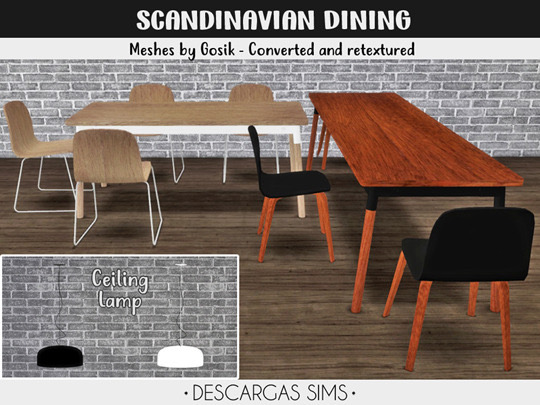 Sims 4 Scandinavian Dining at Descargas Sims