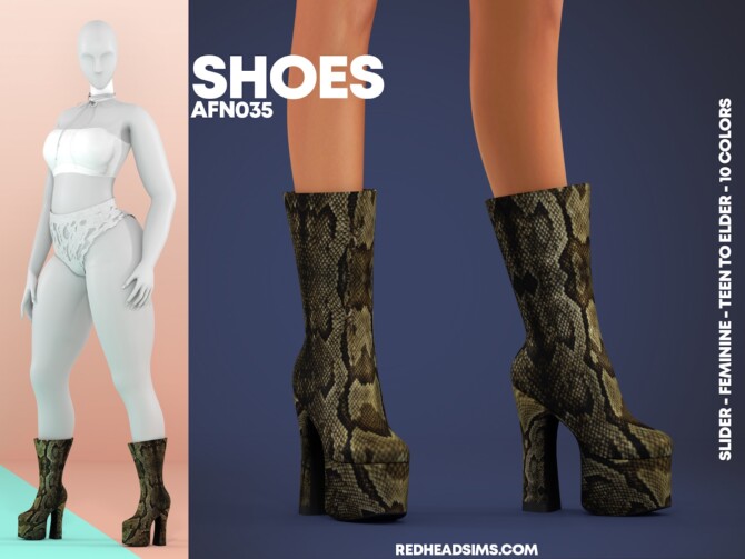 Sims 4 AF SHOES N035 at REDHEADSIMS