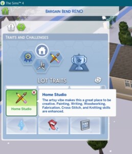 Better Lot Trait – Home Studio by BosseladyTV at Mod The Sims 4