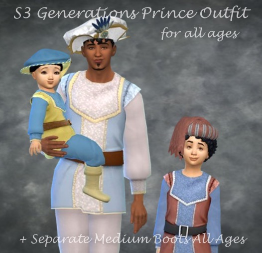 Sims 4 Prince Outfit for All Ages at Medieval Sim Tailor