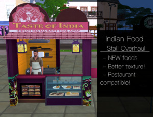 Indian Food Stall Overhaul by QMBiBi at Mod The Sims 4