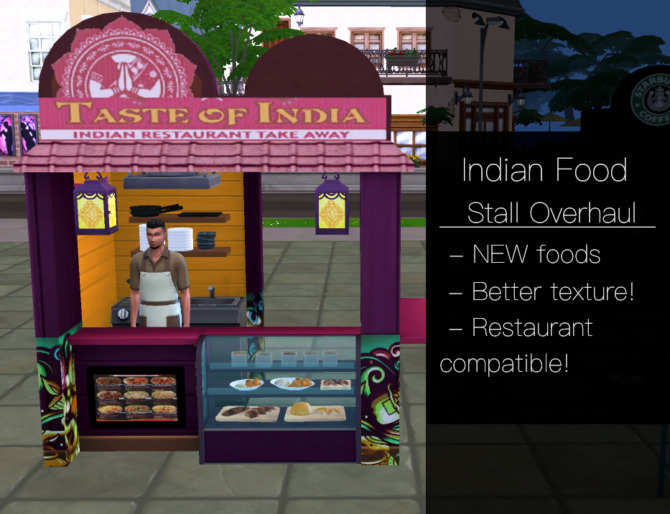 Sims 4 Indian Food Stall Overhaul by QMBiBi at Mod The Sims 4