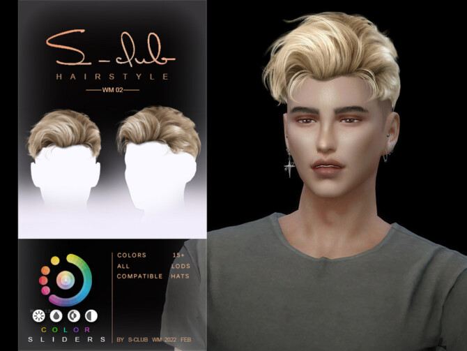 Sims 4 Short man hair (DAVID) by s club at TSR