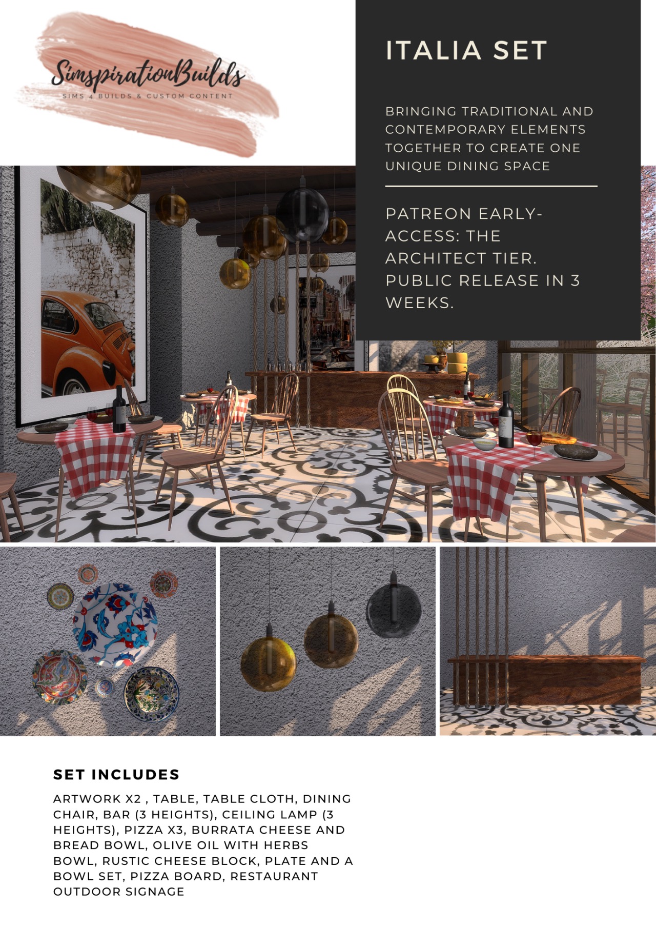 Italia Set at Simspiration Builds » Sims 4 Updates