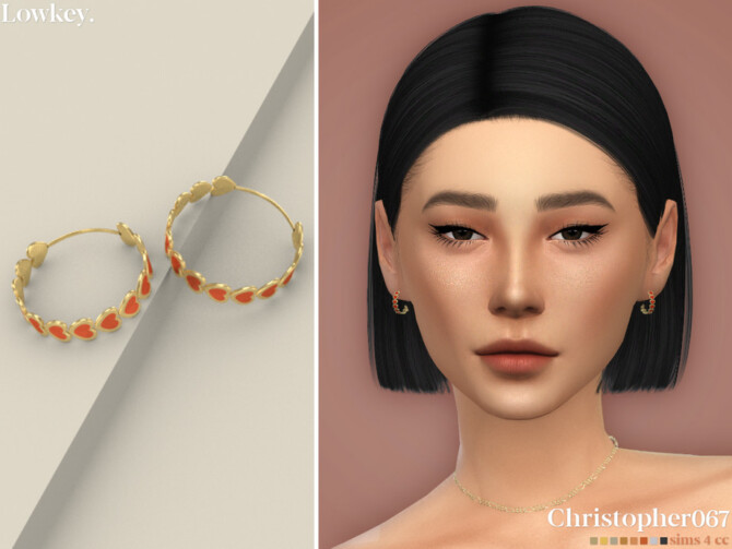 Sims 4 Lowkey Earrings by christopher067 at TSR