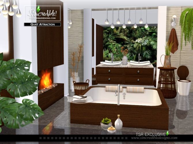 Sims 4 Quiet Attraction Bathroom by SIMcredible! at TSR