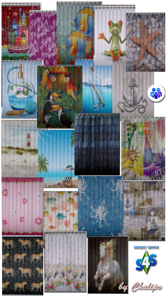 Sims 4 Shower Curtains at All 4 Sims