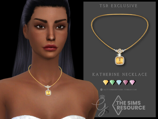 Sims 4 Katherine Necklace by Glitterberryfly at TSR