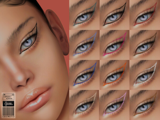 Sims 4 Eyeliner N53 by cosimetic at TSR