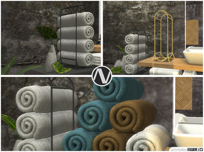 Sims 4 Fullerton Bathroom Accessories by ArtVitalex at TSR