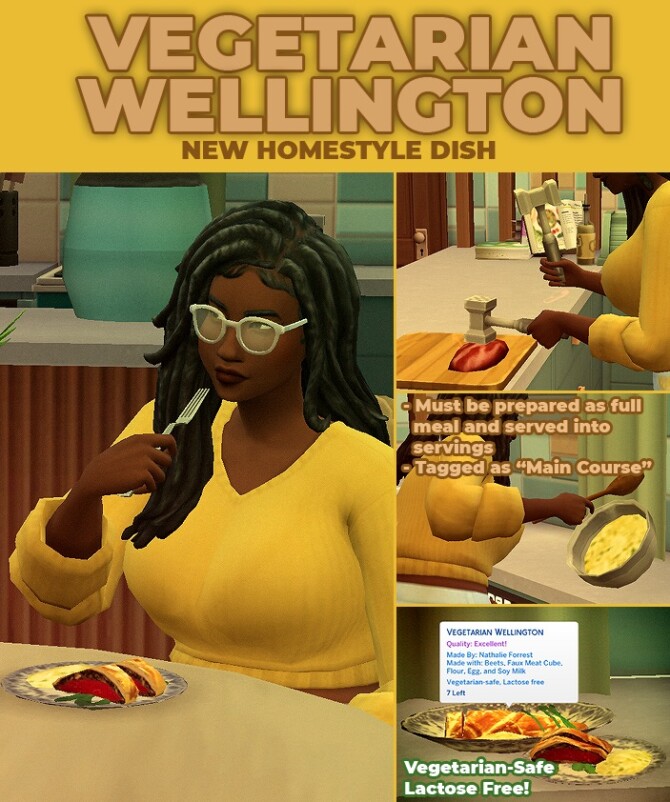 Sims 4 Vegetarian Wellington   New Custom Recipe by RobinKLocksley at Mod The Sims 4