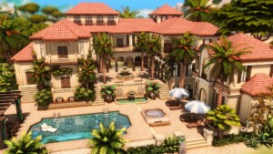 Mediterranean Mansion by plumbobkingdom at Mod The Sims 4